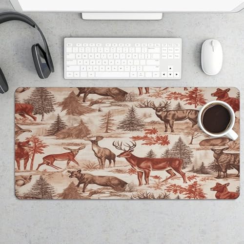 Animal Wilderness Bear Deer Pad para Escritorio Grande miniatura 5