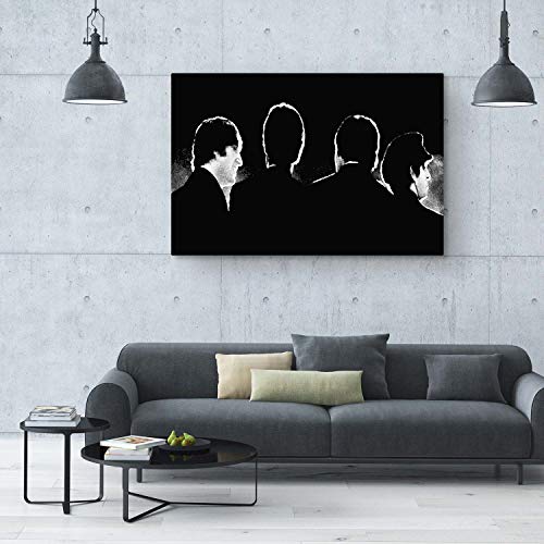 Startonight Impression Sur Toile Beatles, Tableau Blanc et Noir- Decoration Murale Salon Moderne – Image sur Toile – 80 x 120 cm - Les Beatles, Paul McCartney, John Lennon, RIngo Starr, George Harrison Startonight Impression Sur Toile Beatles, Tableau Blanc et Noir- Decoration Murale Salon Moderne - Image sur Toile - 80 x 120 cm – Image 8