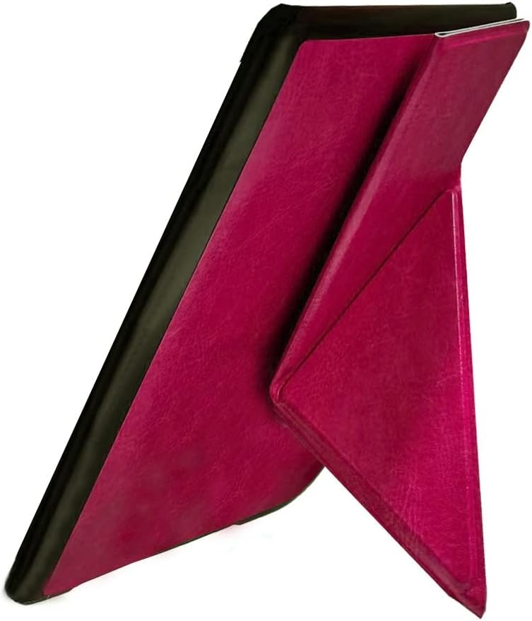 Cover Compatible with Kobo Clara HD 6" N249 ebook Reader Smart Leather Stand Protective Auto Sleep Wake Case (Color : Pink)