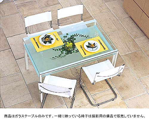幅130cm・ガラスダイニングテーブル白ホワイト ダイニングテーブル 4人用 幅130cm ホワイト 白 4人 4人掛け 単品 鏡面