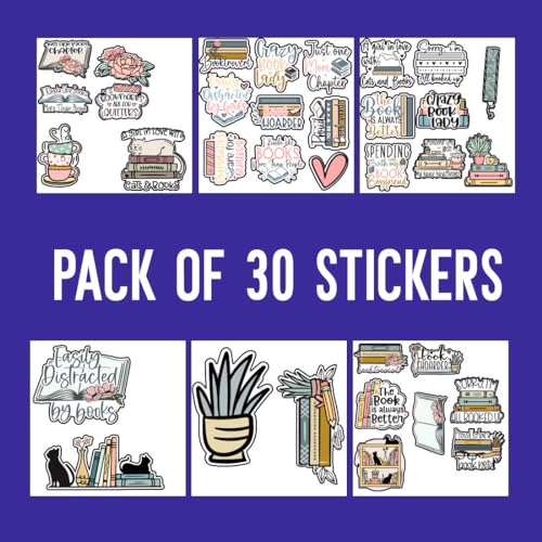 Image of Zesta Aesthetic Stickers for Laptop /Waterproof Anime Decal for Books /Vinyl Sticker for Fridge /Easy to Use Korean Car Sticker Kawaii Cute Stickers (Booklovers)