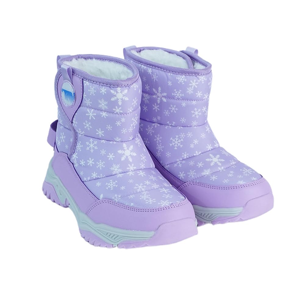 Purple Snowflake Waterproof Winter Snow Boots for Women for Minus Degree Temperature-image-43