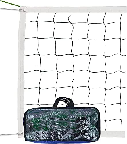 Heavy Duty Volleyball Net Outdoor with Aircraft Wire Rope, Professional Volleyball Net for Pool Schoolyard Beach Backyard, 32x3FT Portable Volleyball Net, Pro Volleyball Net Set