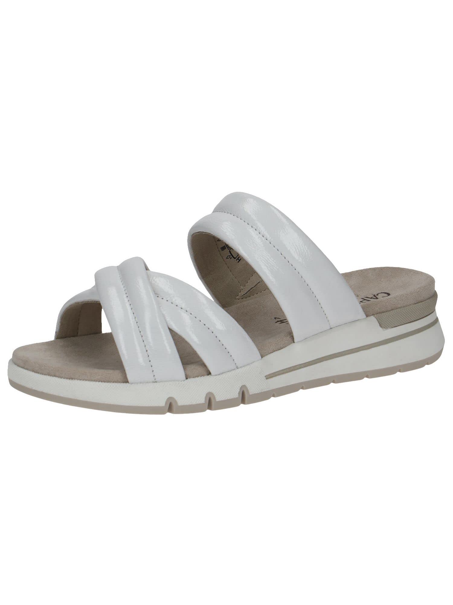 CAPRICE Women's Mules 9-9-27251-20 H-Width, White Naplak, 4 UK