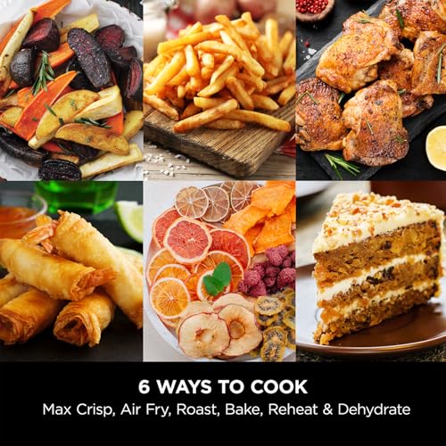 Ninja Air Fryer MAX PRO 6.2L (AF180IN) 2000W Max Crisp Technology Variable Air Flow PFOA-Free Non-Stick 6-in-1 Air Fry, Roast, Bake & More Cook from Frozen to Crispy, black 10 516uNyFAeCL