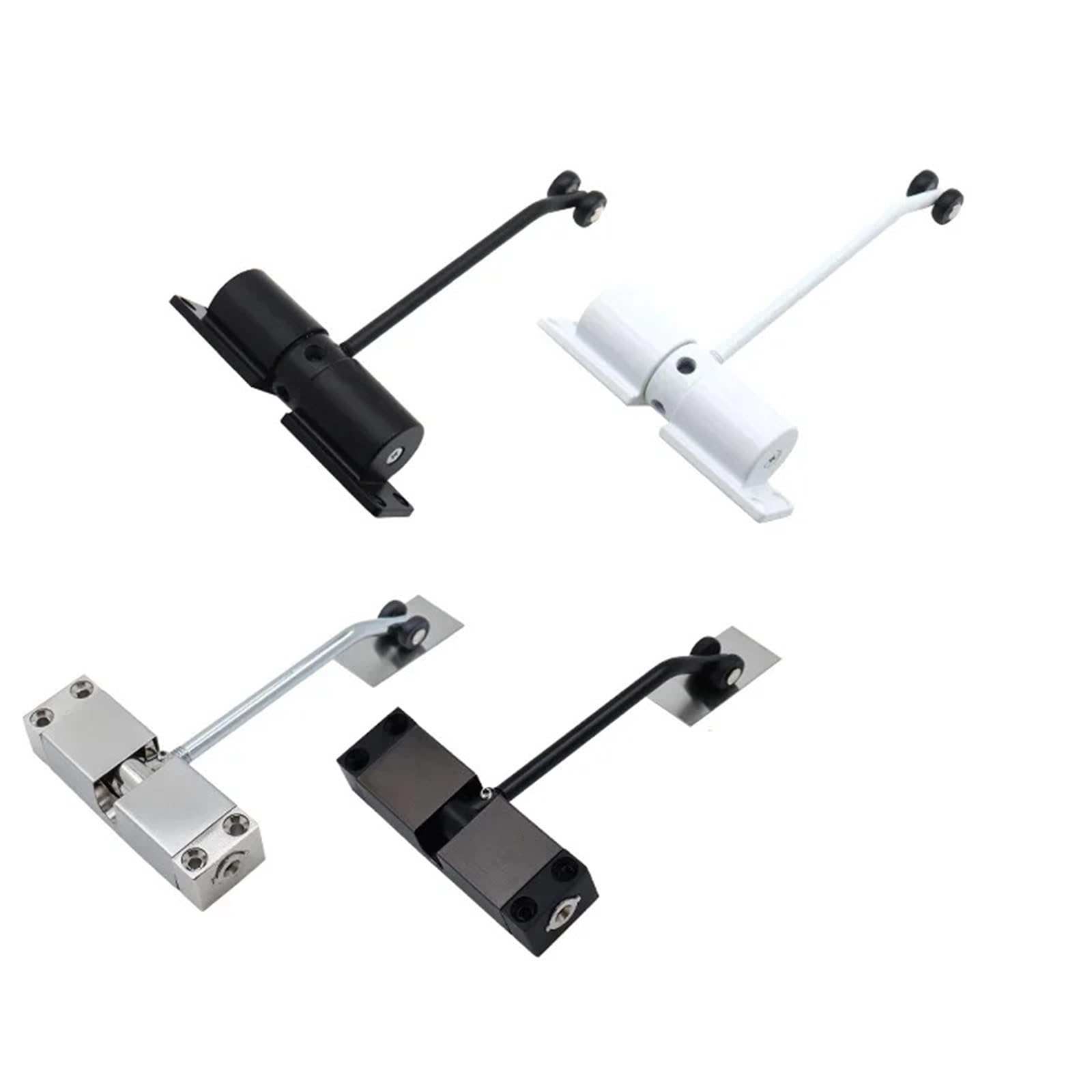 1pcs 20-40kg Spring Door Closer Closing Furniture Hinge Hardware(Square-Black)