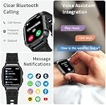 Smart Watch for Men - Make/Answer Call Military Smartwatch for Android Phones iPhone Samsung, 2.06'' Waterproof Step Counter Fitness Tracker with Sleep, 100+ Sport Modes, 2 Straps