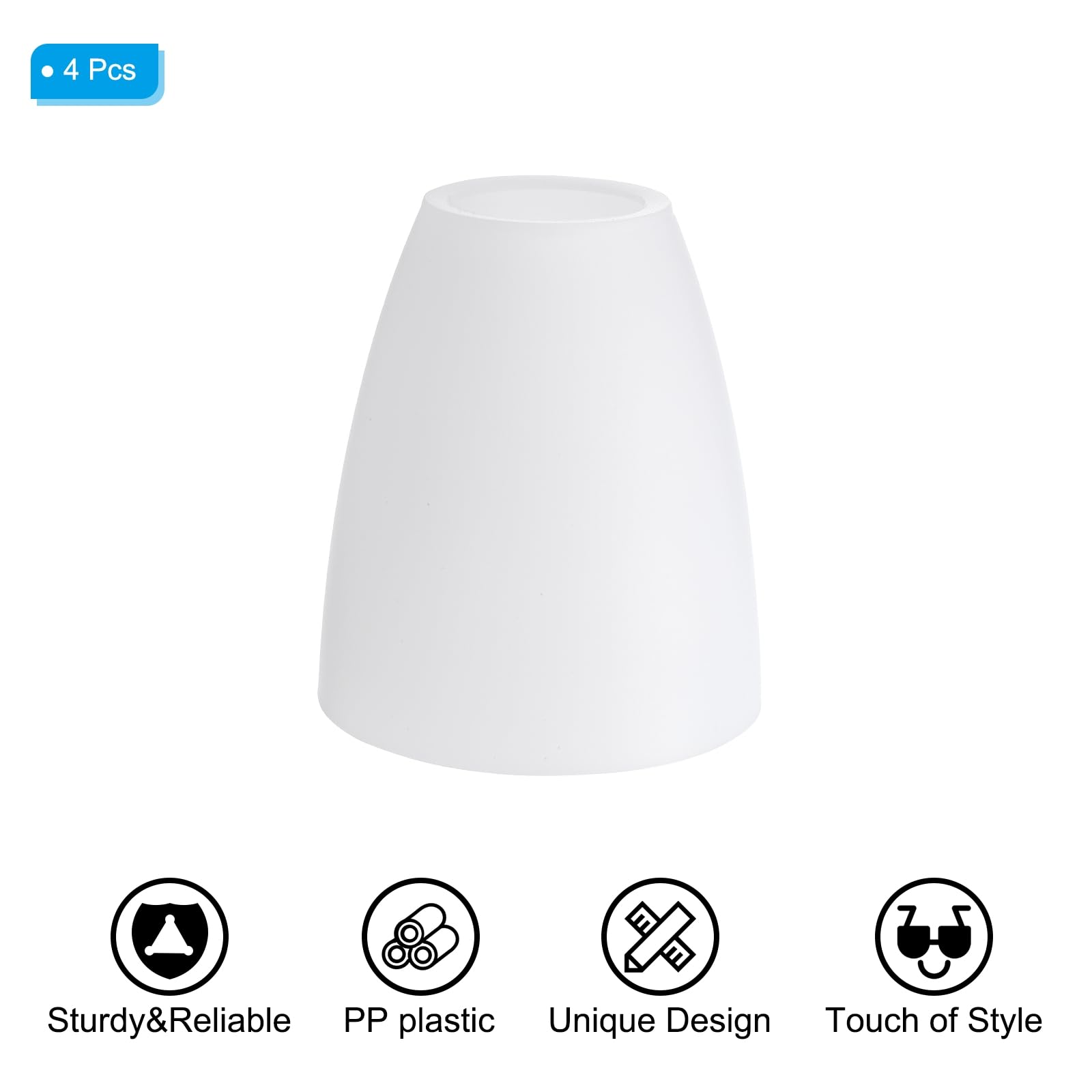 PATIKIL 4.5" High 3.9" Diameter 1.7" Fitter Plastic Lampshade - Image 3