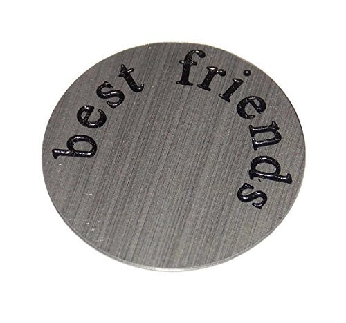 Best Friends Floating Locket Backplate 22mm Diameter Fits Large Size Floating Lockets - Old School Geekery TM Brand Locket Accessory - BFF Forever Locket