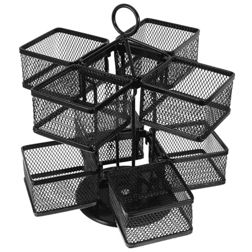 Garneck 360-Degree Tea Bag Storage Box | Rotating Desktop Organiser for Sugar Packets & Tea Bags - Perfect for Countertop Use