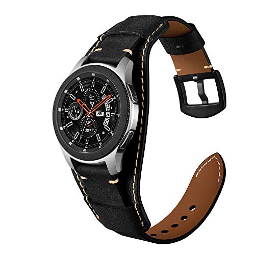 Image of Balerion 22mm Cuff Leather Watch band,Compatible with Samsung Galaxy Watch ultra /watch 3 45mm /Watch 46mm /S3,Fossil Q Explorist,Garmin Forerunner 255 other 22mm Lug Width Watch