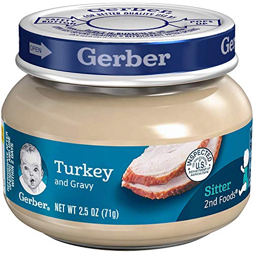 Gerber 2nd Foods Meats, Turkey & Turkey Gravy, 2.5-Ounce (Pack of 20)