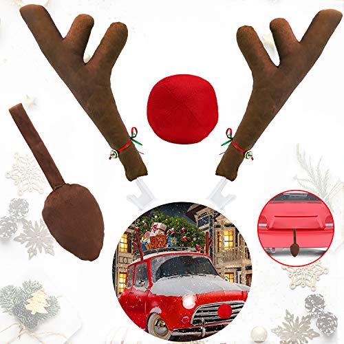 How to Decorate Your Car for Christmas Without Spending Much car reindeer antlers and nose