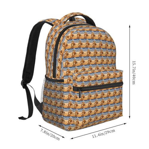 Mochila de leopardo arena para escapadas de fin de semana y oficina 2
