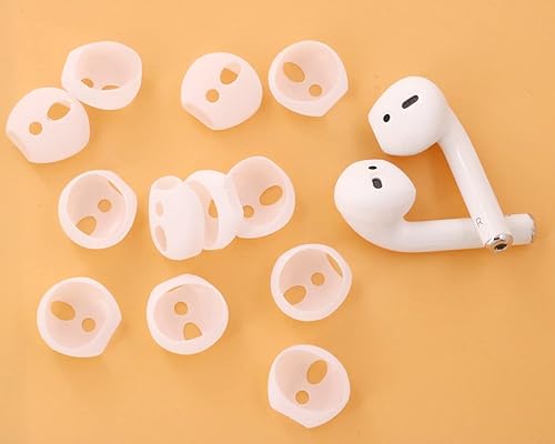 Miniatura 6 de Ajuste en la funda 6 pares de auriculares delgados de repuesto para los oídos, puntas de gel, accesorios para la piel compatibles con AirPods 1 y 2