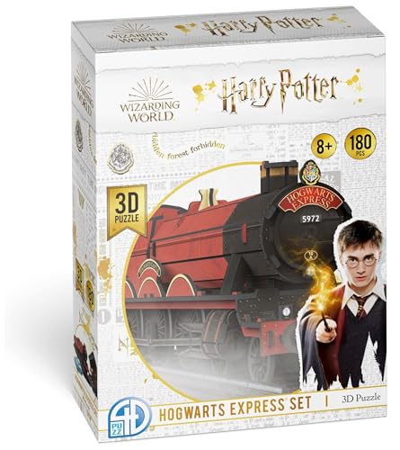 4D Build - PUZZLE 3D HARRY POTTER HOGWARTS EXPRESS - Rompecabezas 3D Juego Construcción - 180 Piezas sin Pegamento - Puzzles para Adultos y Niños - 6068483 - Juguetes Niños 8 Años +
