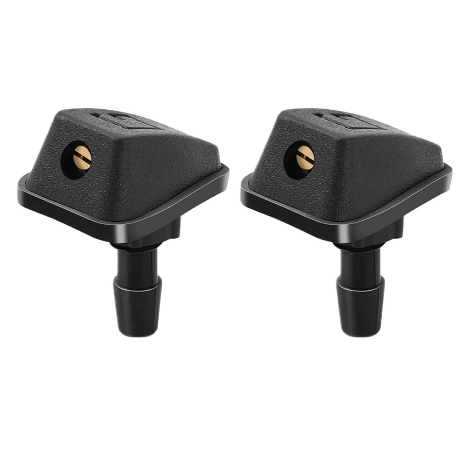 Zhlouytg One Color 2Pcs Car Front Hood Wiper Spray Nozzle General Kit Fan Cover Washer Outlet For Most Models Front Windshield Spray Nozzles Washer Jet Kit