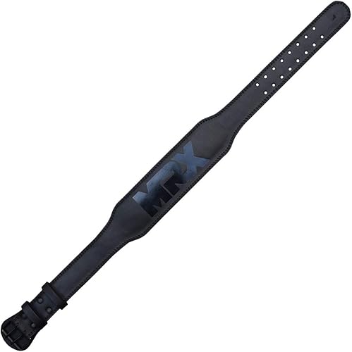 Miniatura 8 de MRX - Cinturón de levantamiento de pesas de cuero auténtico, 4 pulgadas de ancho, 0.315 in de grosor, acolchado lumbar de espalda, cinturón de