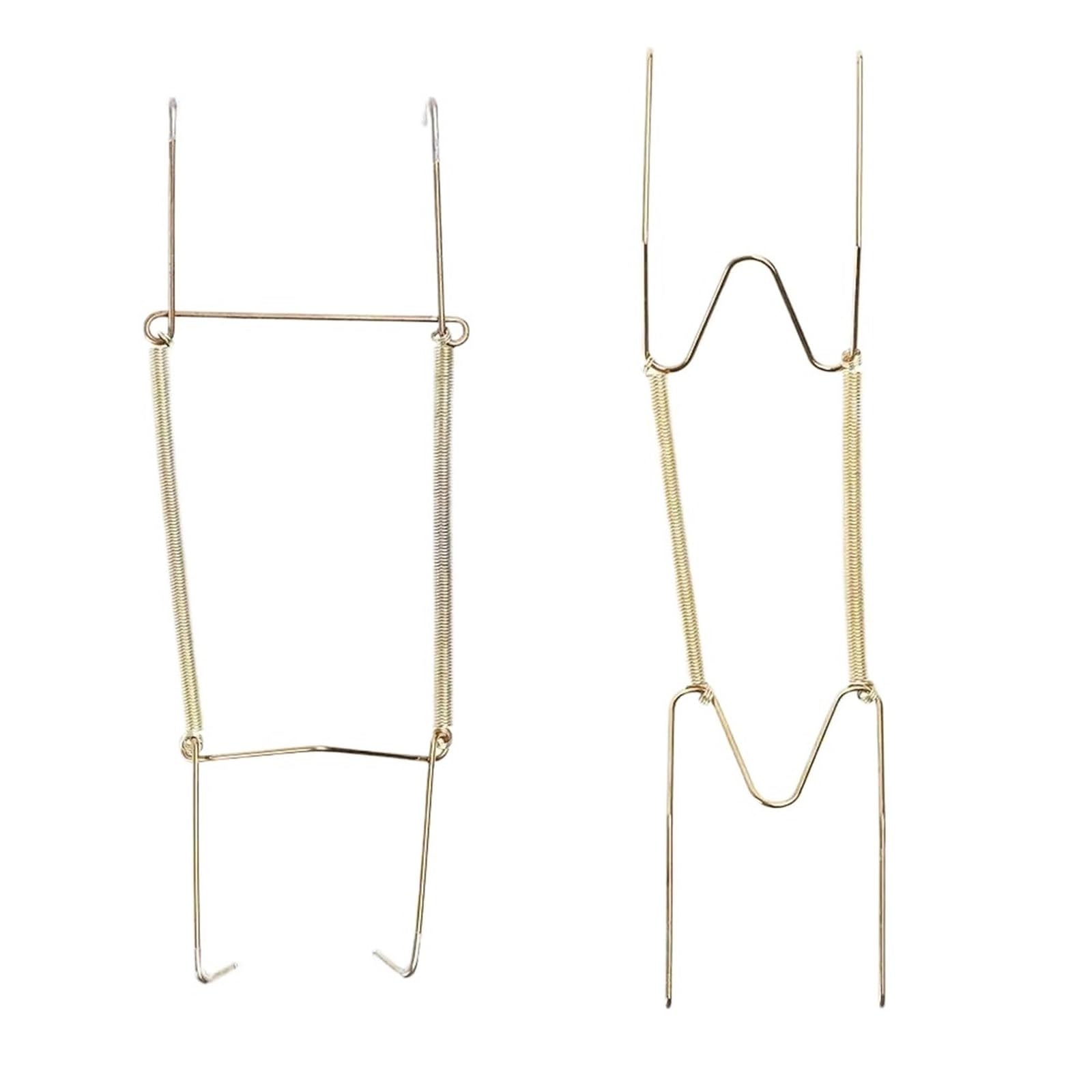 Plate Hangers for Walls 12PCS Invisible Square Wall Display Plate Dish Hangers Spring Holder W Type Hook(Square Type 10inch)