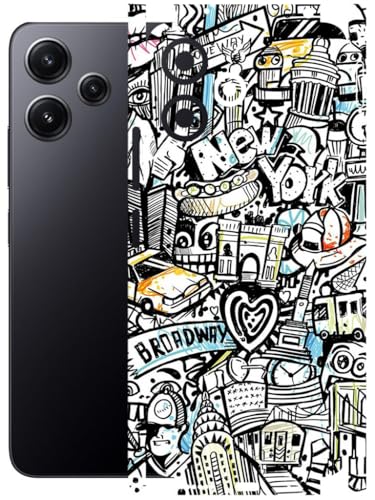 Image of AtOdds - Full Body Back Screen Guard Protector Film - Lamination Wrap Skin Sticker Compatible with Poco M6 PRO (5G) | Scratchproof Matte Finish (Graffiti 26)