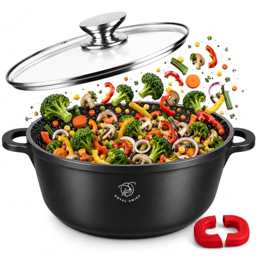Royal Swiss Faitout 44 cm, grande cocotte fonte aluminium
