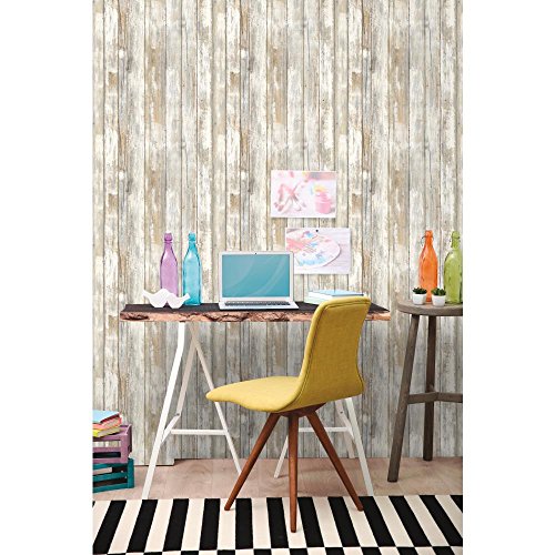 Roommates Rmk9050Wp White Distressed Wood Peel And Stick Wallpaper #TOP2