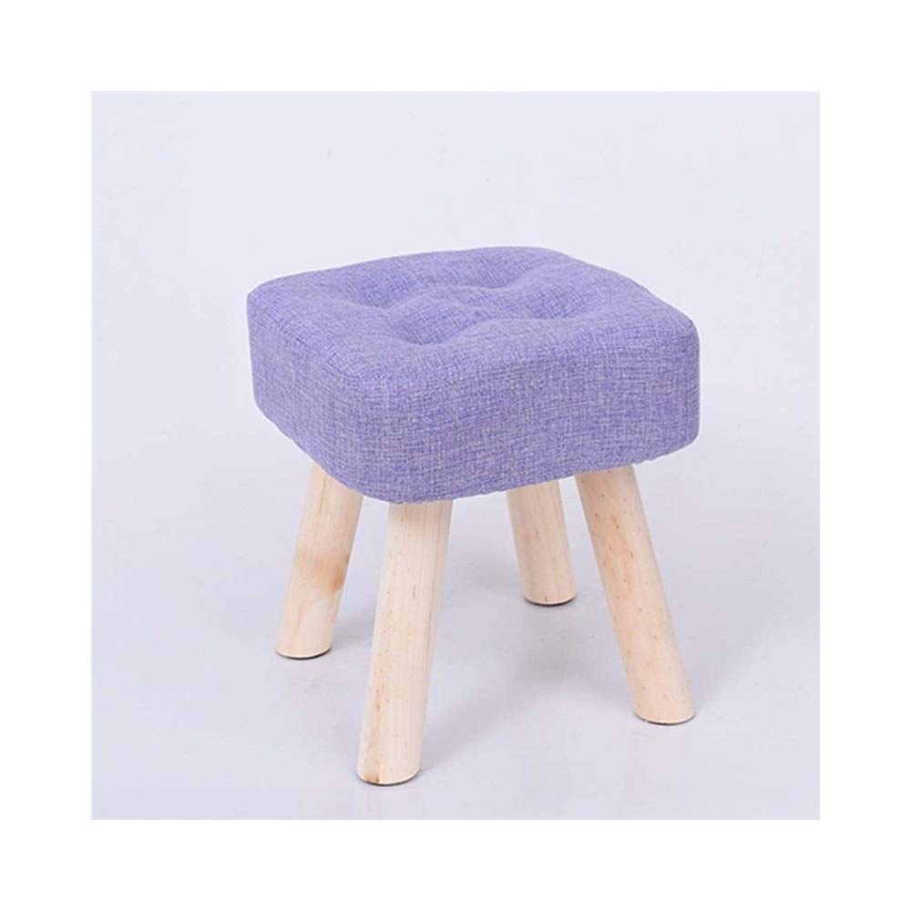 Repose-Pieds en Bois Massif Assise Lavable Violette Taille L Ergonomique