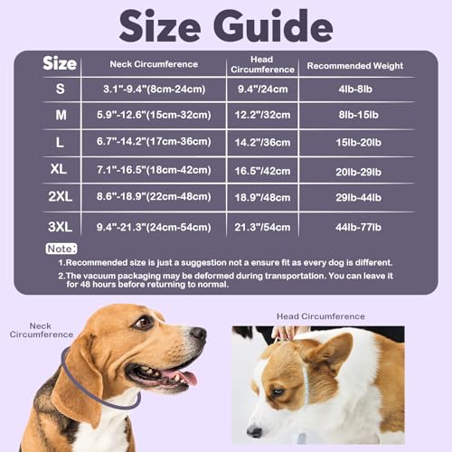 Image of IDOMIK Dog Recovery Collar, Waterproof Soft Dog Cone After Surgery, Comfy Protective Elizabethan Collar Alternative for Dogs Cats, Adjustable Pet Neck Donut Cone Anti-Licking Biting Wounds,Grey,3XL
