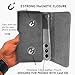 Wireless City Leather Phone Holster for iPhone 17/17 Pro 16/16 Pro/16e 15/15 Pro 14/14 Pro 13/13 Pro 12/12 Pro 11 XR Horizontal Belt Clip & Loop Phone Pouch Magnetic Closure Phone Holder for Men Black