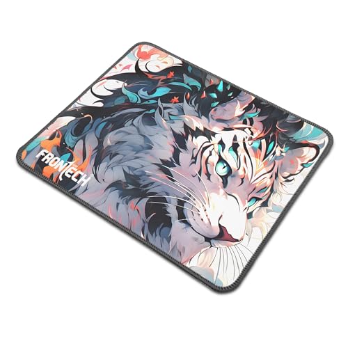 Image of FRONTECH Gaming Mouse Pad | 300mm x 250mm x 2mm | Ultra-Smooth Micro-Textured Surface | Non-Slip Rubber Base | Stitched Edges (MSP-0063 Grey)