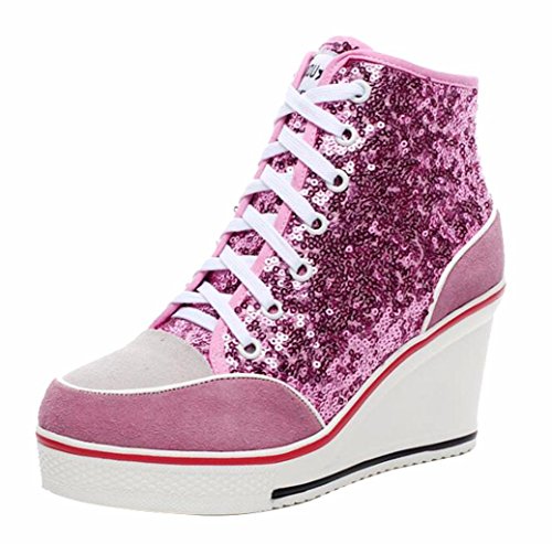 sequin sneaker wedges