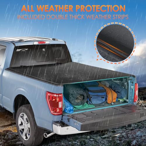 Image of Nilight Soft Tri-Fold Truck Bed Cover for Ford F150 2015-2026 5.5ft Bed