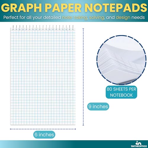 Bloc de notes en papier graphique reliure spirale durable pour écrits soignés