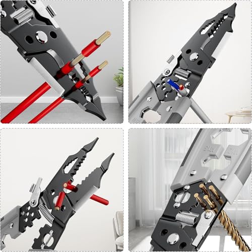 Image of All in 1 Multifunction Stainless Steel Wire Stripper /Wire Crimping Tool, Wire Cutter, Wire Crimper, Cable Stripper, Wiring Tools and Multi-Function Hand Tool (28 IN 1)