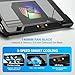 G-STORY Gaming Laptop Cooling Pad with Movable Fan and Automatic Speed Adjustable by Temperature,Music Sync RGB Light,Low Noise Laptop Cooler 3 Speed 1500/1750/2000RPM(140MM) Stand 12–18