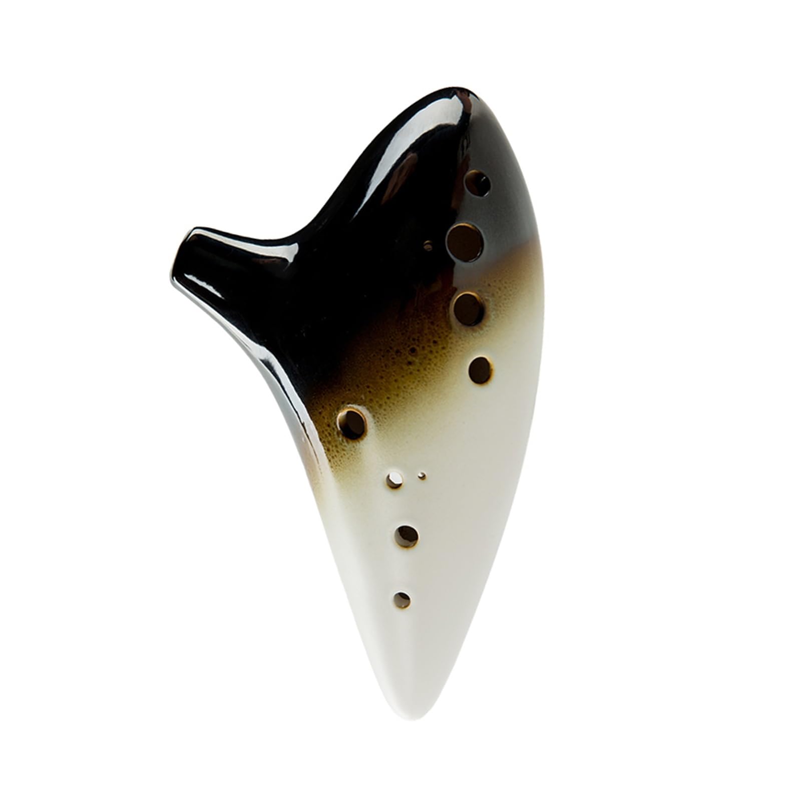 Ocarina 12 Otworowa AC Tune Double Color Middle C Professional Performance Instrument Okarynowy(Bass bk white)