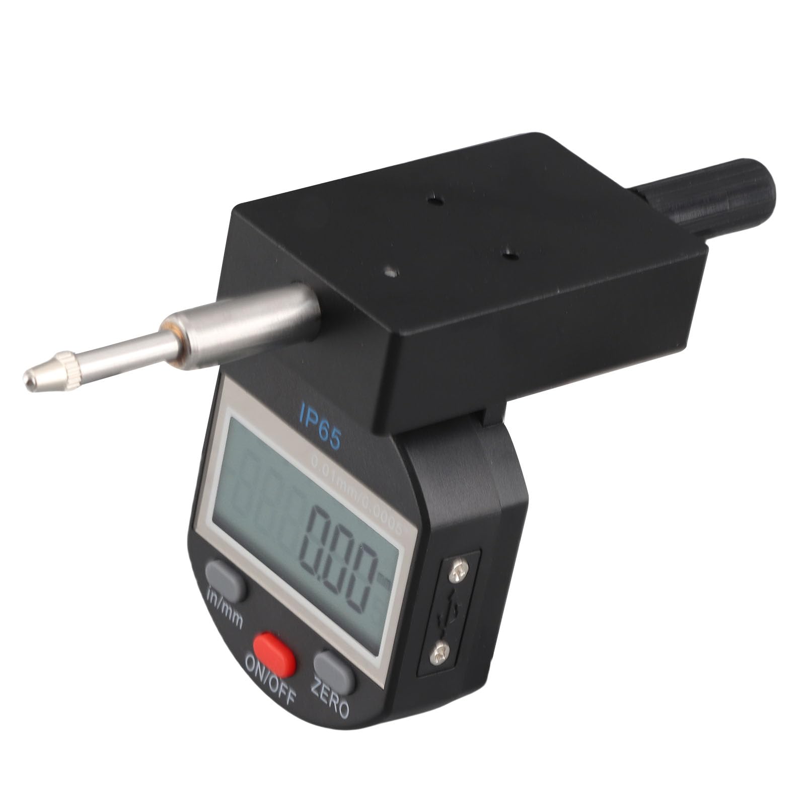 Cyfrowy Czujnik Zegarowy, materiał ABS, Elektroniczny Czujnik Zegarowy Typu Pionowego, Zakres 0-10 Mm do Kontroli Szyb Samochodowych