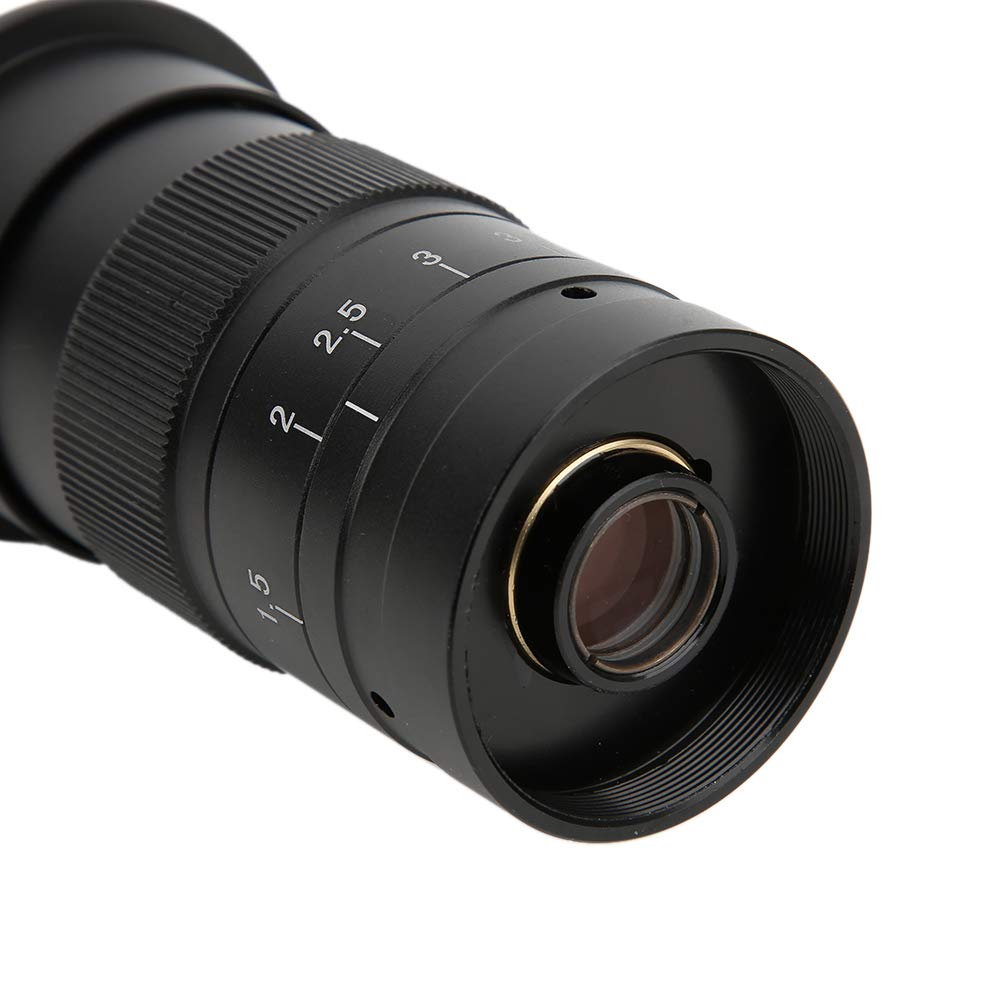 Lente De Montura C, ABS, Lente De Montura C con Zoom Ajustable De 25 Mm 300X Lente De Aumento para Cámara De Microscopio Industrial 0.7X-4.5X