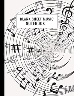 Blank Sheet Music Notebook: Music Manuscript Paper Notebook for Writing Music Notes - Large 8.5 x 11 inches - 100 Pages (Volumn 20)