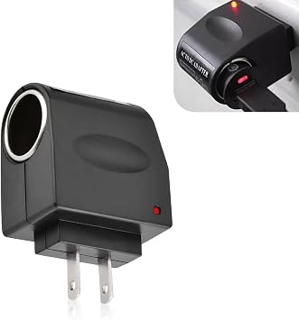 1 PC Car 220V AC to 12V DC Power Converter, Plug and Play Cigarette Lighter Adapter, Waterproof Flame Retardant Power Inverter, Universal for Cars Trucks Home Transformer Accessories Black