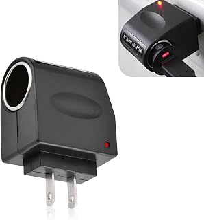 1 PC Car 220V AC to 12V DC Power Converter, Plug and Play Cigarette Lighter Adapter, Waterproof Flame Retardant Power Inverter, Universal for Cars Trucks Home Transformer Accessories (Black)