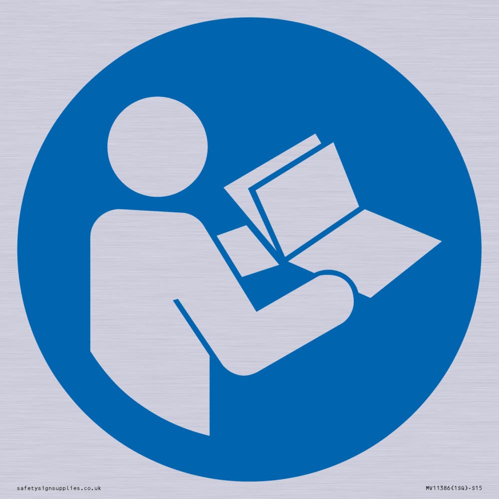 Mandatory: Refer to instruction manual/booklet Sign - 150x150mm - S15