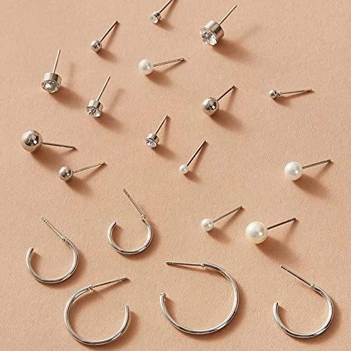 Image of Shining Diva Fashion Stylish Combo Design 6 Pairs Metal Earrings for Women and Girls (F12787er)