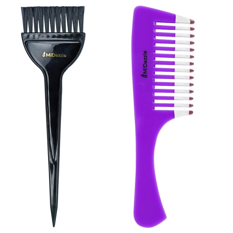 Image of Midazzlle Large Hair Dye Brush With Ultima Handle Comb - Set Of 2