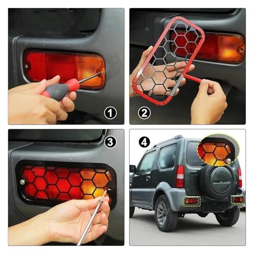 Cubierta de luz trasera para Suzuki Jimny 2007-2017 protector de parachoques posterior Shape D 3