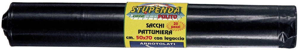 La Briantina Sacchi Spazzatura Mezzosacco SAC01177A Neri, Formato Medio 50x70 cm, Capienza 45 Litri, 20 Sacchi