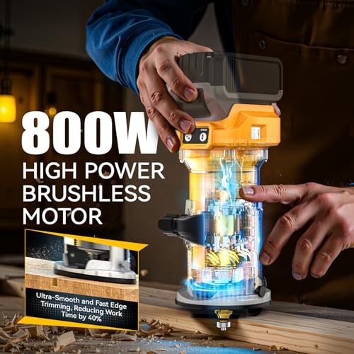 MtiolHig Cordless Compact Router Compatible with DeWalt 20V Battery - image 2