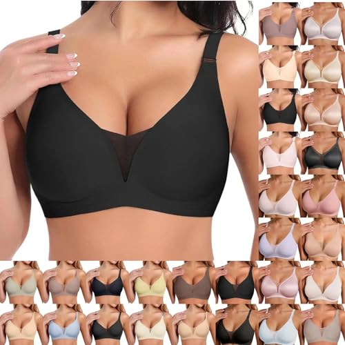 Bras for Womens Mesh Lace V Wireless Bras Seamless Push up Bralette Full Coverage No Underwire Everyday Bra Smooth Underwear2