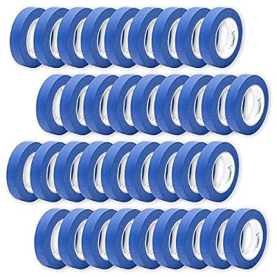 Blue Summit Supplies 36 Rolls 0.94 Inch Blue Painters Tape Bulk Pack, Medium Adhesive That Sticks Well but Leaves No Residue Behind, 60 Yards Length, 36 Rolls, 2160 Total Yards