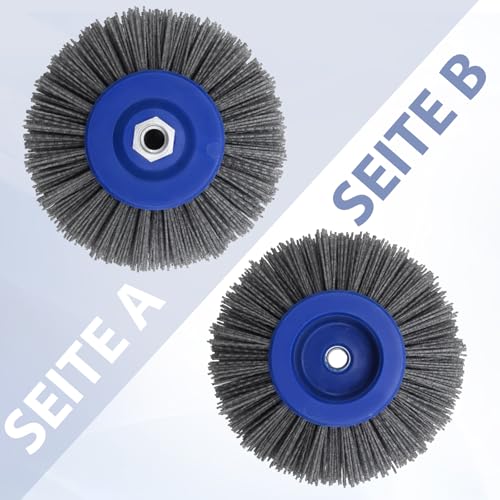 MospdyGear 150 mm Nylon-Schleifbürste, 80er Körnung Polierwalze für Drahtziehen, M14-kompatible Bürste für Satinmaschinen (80 Körnung)